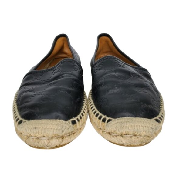 Gucci GG Monogram Leather Espadrilles Flats - Picture 3 of 8